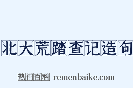 北大荒踏查记造句是什么意思的图片
